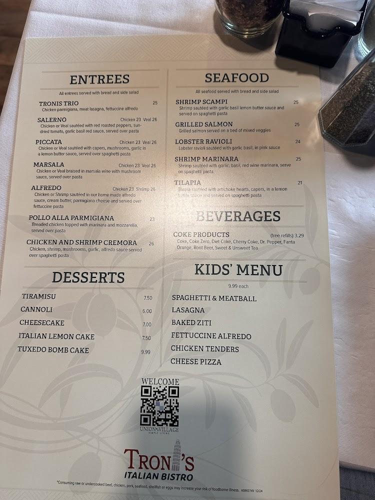 Troni's Italian Bistro Menu image 3